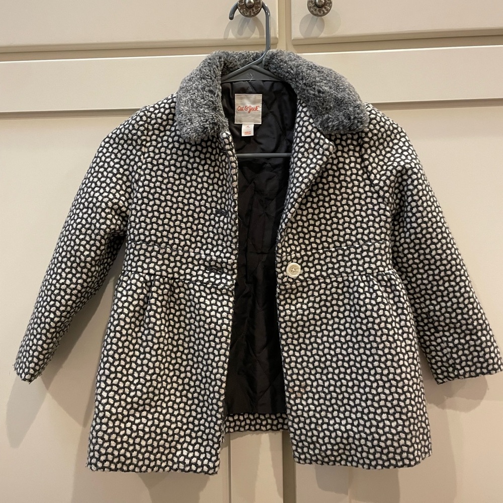 Cat&Jack grey and white "fancy" coat